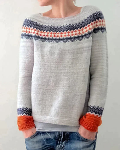 Farbenfroher Pullover Damen Modern