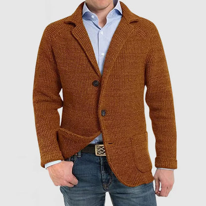 Herren Strickjacke Modern Zweiknopf Design