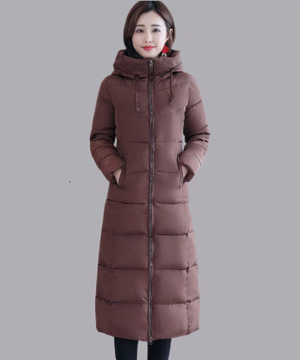Warme Winterjacke Mittellang Damen Daunenjacke