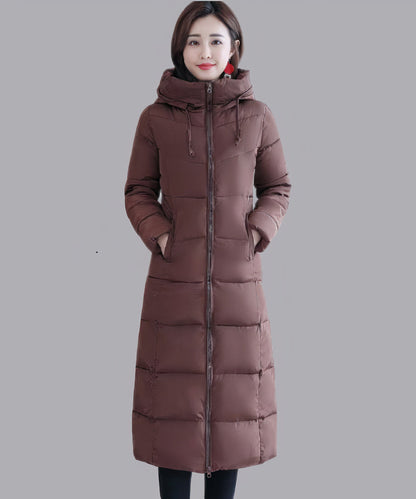 Warme Winterjacke Mittellang Damen Daunenjacke