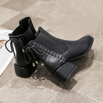Damen Stiefeletten Niedriger Absatz
