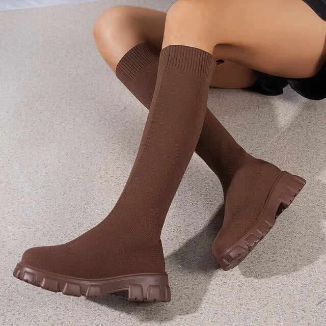 Komfortable Knöchelstiefel Damen Stretch