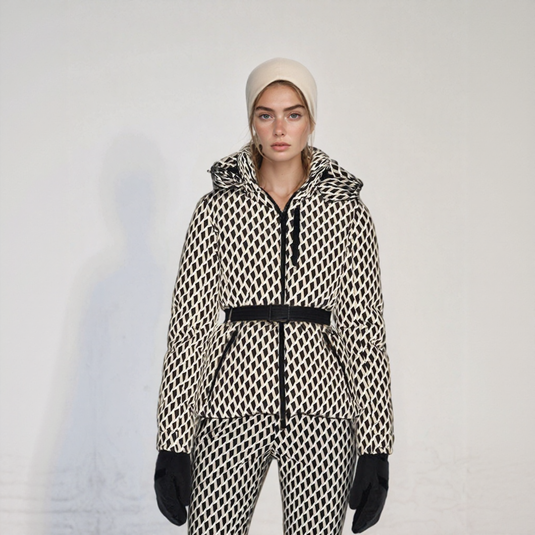 Damen Ski-Jacke Warm Isoliert Mit Gürtel