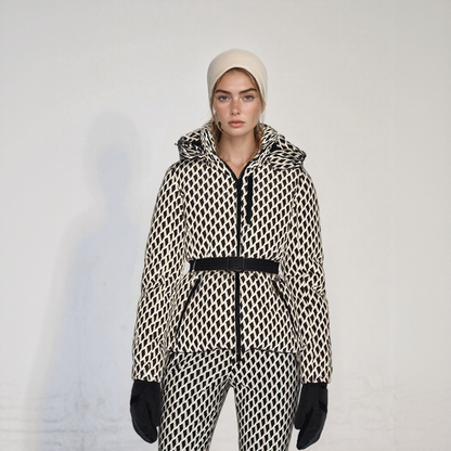 Damen Ski-Jacke Warm Isoliert Mit Gürtel