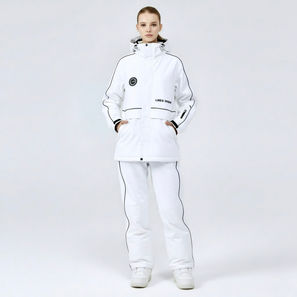 Schneesportanzug Set Weiß Unisex Winter