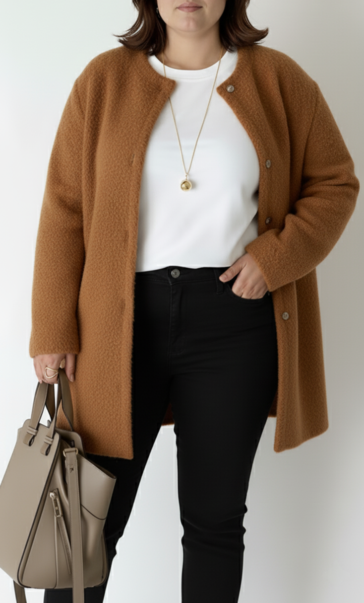Damen Cardigan Großzügig Strick Elegant