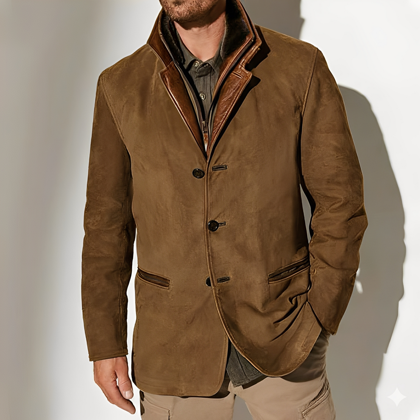 Herren Jacke Klassisch Mit Taschen