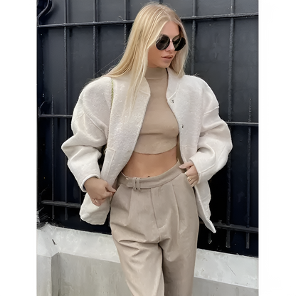Übergroße Damen Winterparka Aviator Jacke - IdealeKleiden
