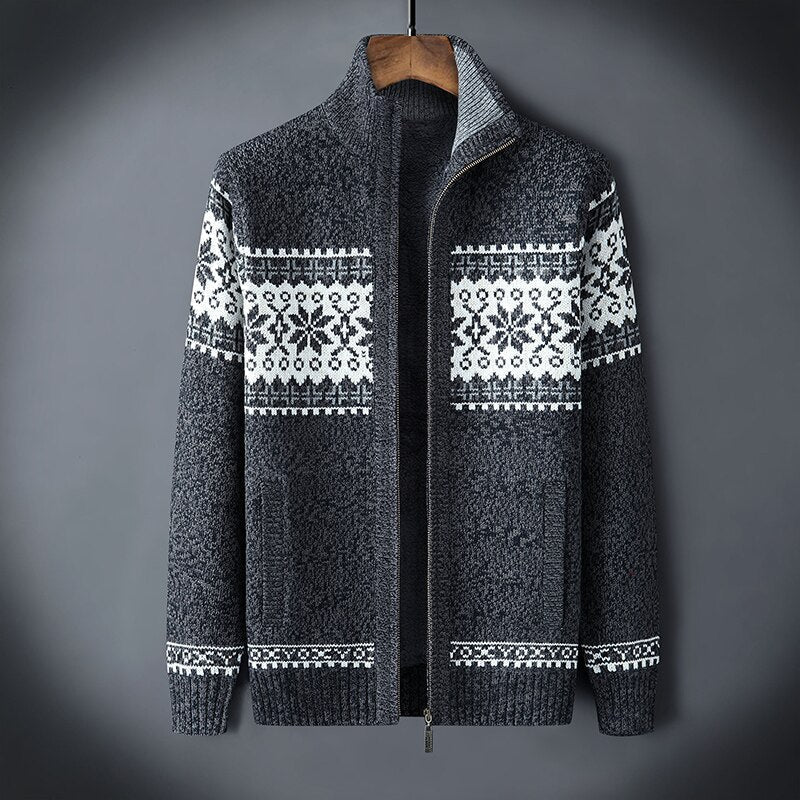 Warme Strickjacke Herren Winter