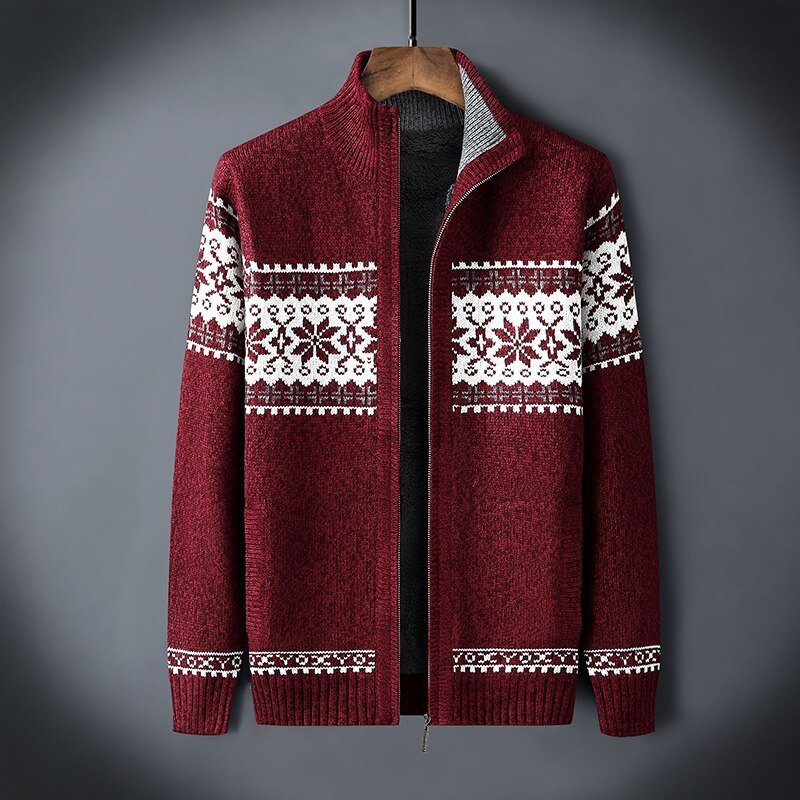 Warme Strickjacke Herren Winter