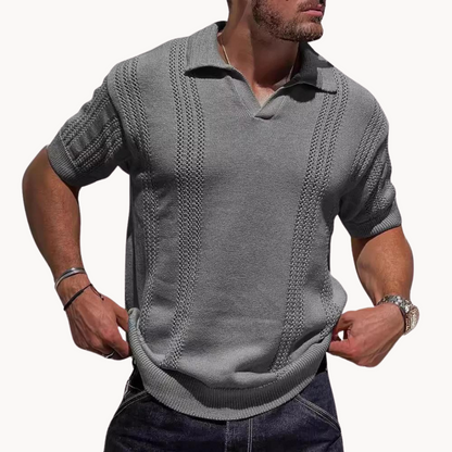 Kurzarm Polo Shirt Modern Knopflochfrei