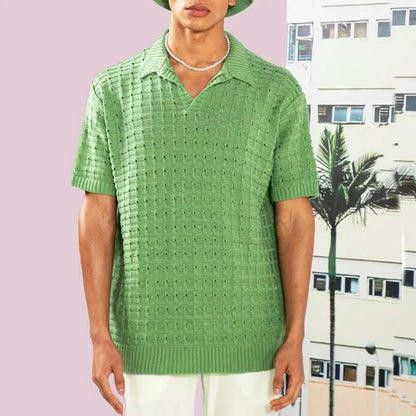 Herren Poloshirt Großzügig Leicht Baumwolle Kurzarm