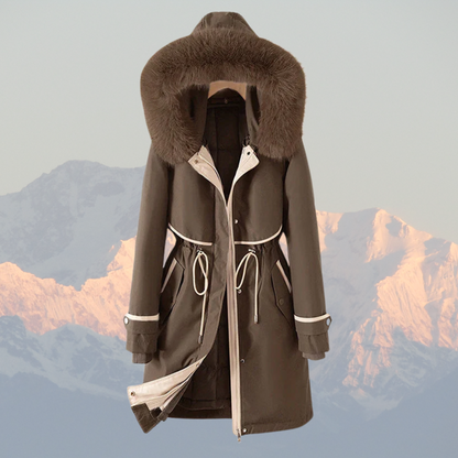 Warme Winter-Parka mit Daunenfüllung