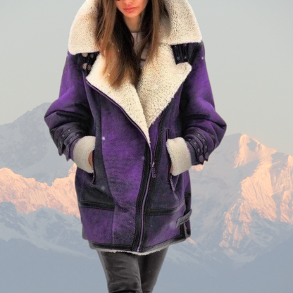 Lederjacke Shearling Fliegerstyle