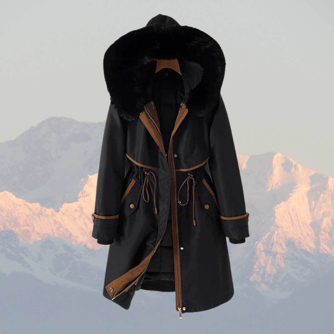 Warme Winter-Parka mit Daunenfüllung