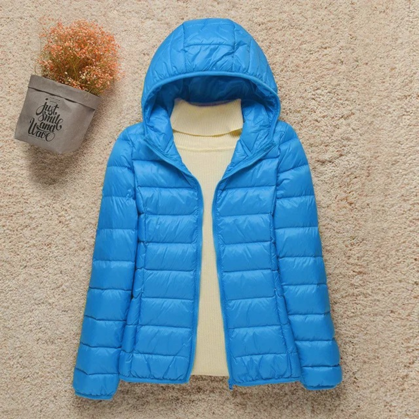 Stylische Kapuzenjacke Stehkragen Design - IdealeKleiden