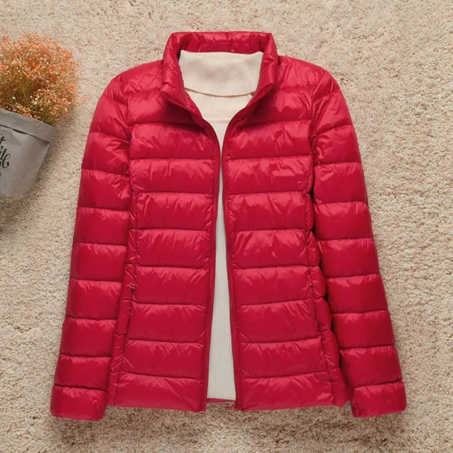 Stylische Kapuzenjacke Stehkragen Design