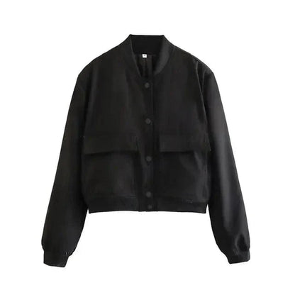 Modische Damen Bomberjacke Kurz