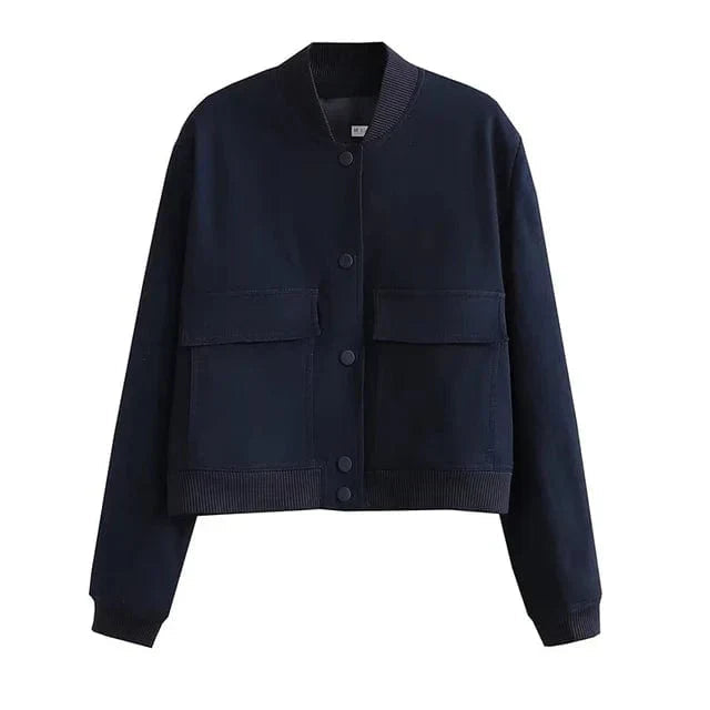 Modische Damen Bomberjacke Kurz