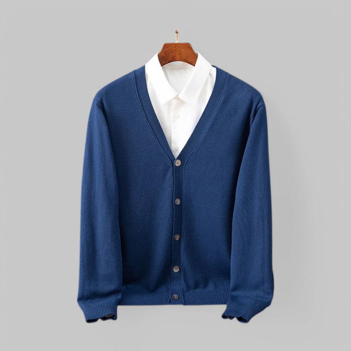 Stilvoller Herren Cardigan V-Ausschnitt Elegant
