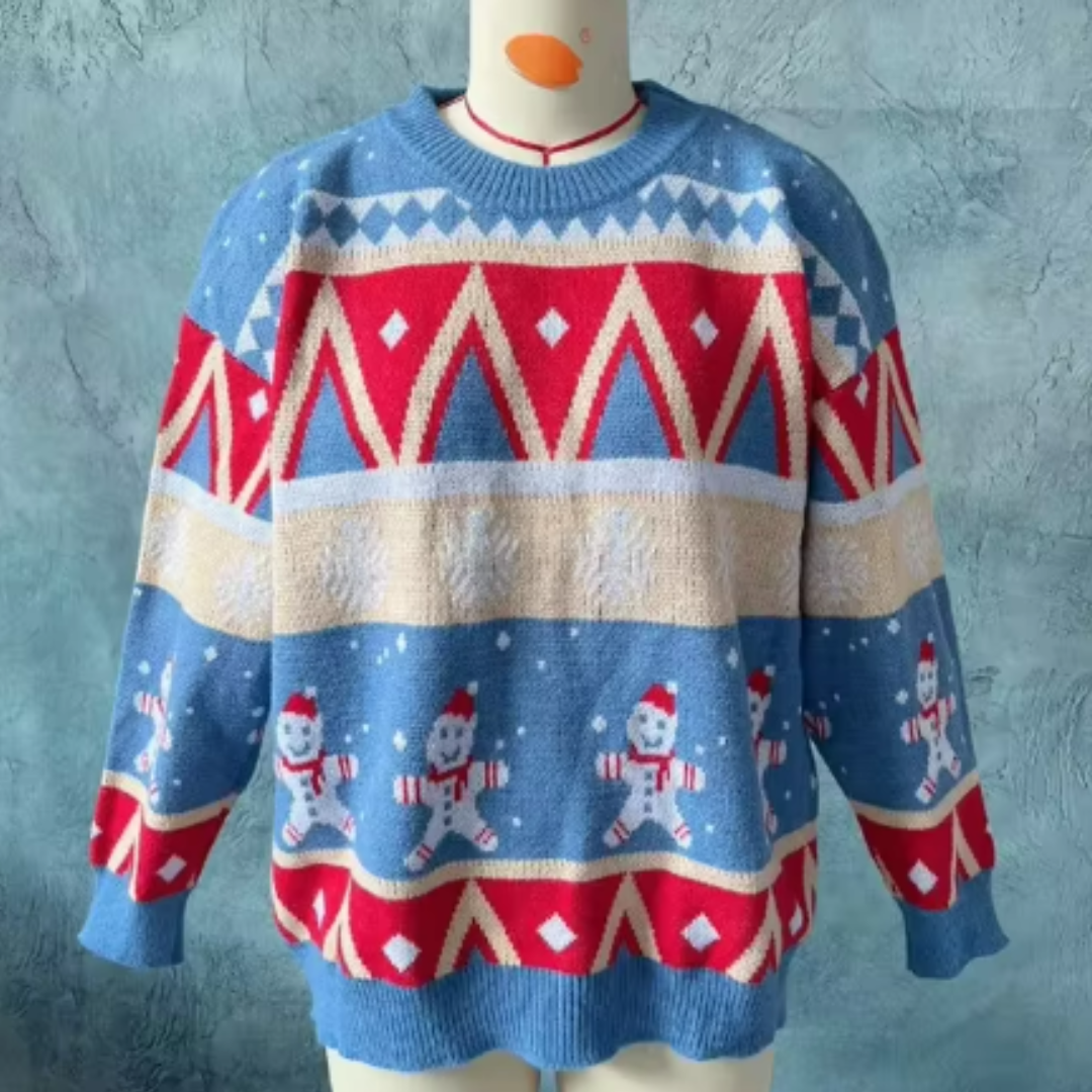 Weihnachtssweater Damen Strick Pullover Festlich