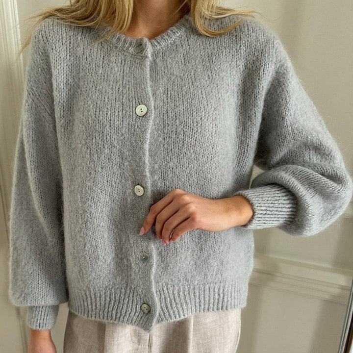 Damen Strickjacke Vintage Chic Langarm