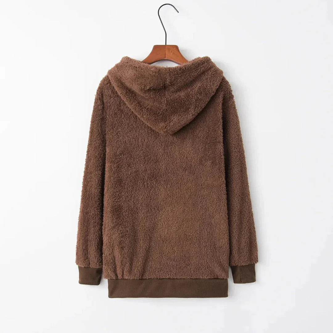 Übergroßer Sherpa Fleece Hoodie Warm & Bequem - IdealeKleiden