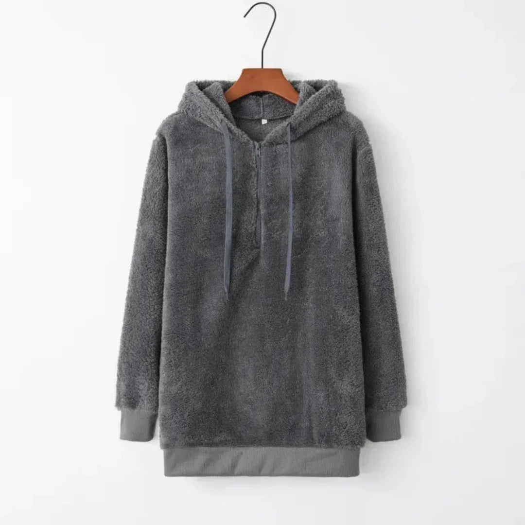 Übergroßer Sherpa Fleece Hoodie Warm & Bequem