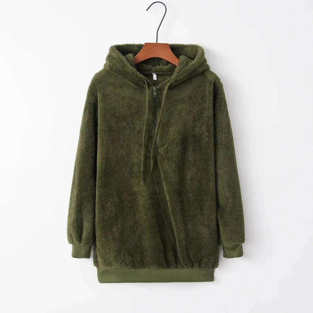 Übergroßer Sherpa Fleece Hoodie Warm & Bequem