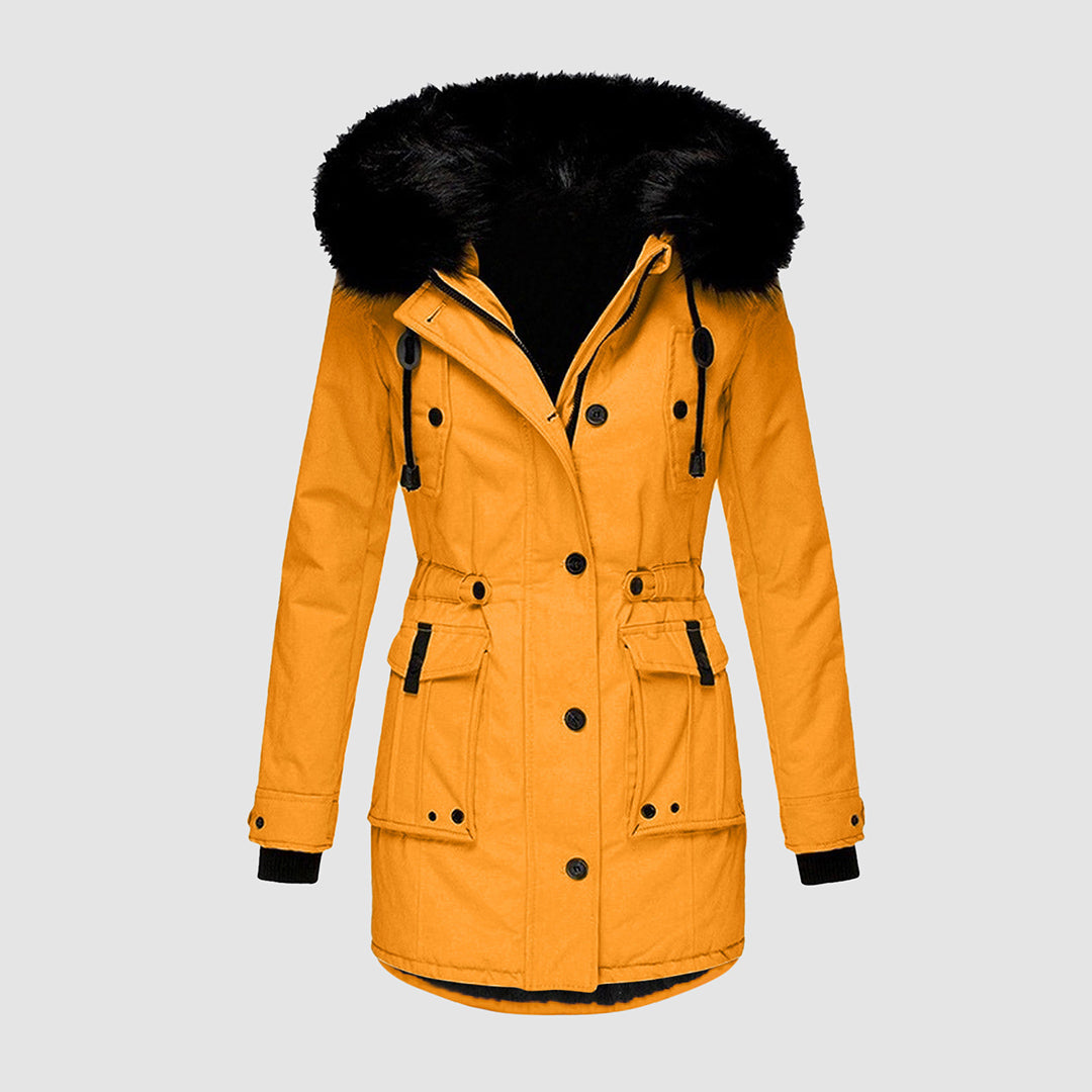 Wasserdichte Damenwinterjacke Kapuze Warm