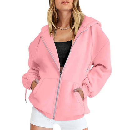 Klassische Hoodie Sweatjacke Zip