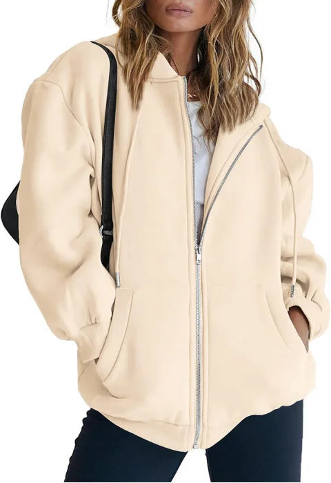 Klassische Hoodie Sweatjacke Zip