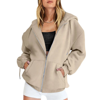 Klassische Hoodie Sweatjacke Zip