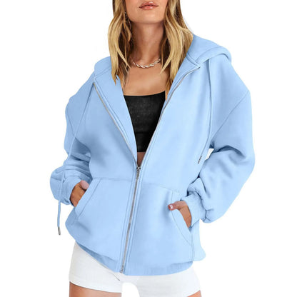 Klassische Hoodie Sweatjacke Zip