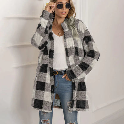Karierte Damenjacke Bequem Modern