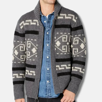 Herren Cardigan Wollig Mit Reißverschluss