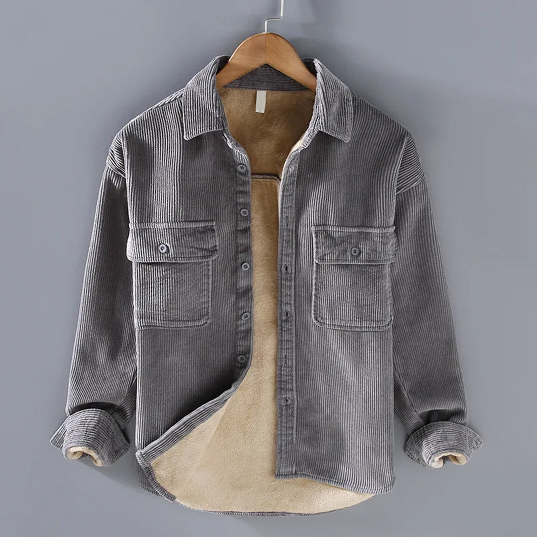 Herren Hemd Corduroy Warm Winterlook
