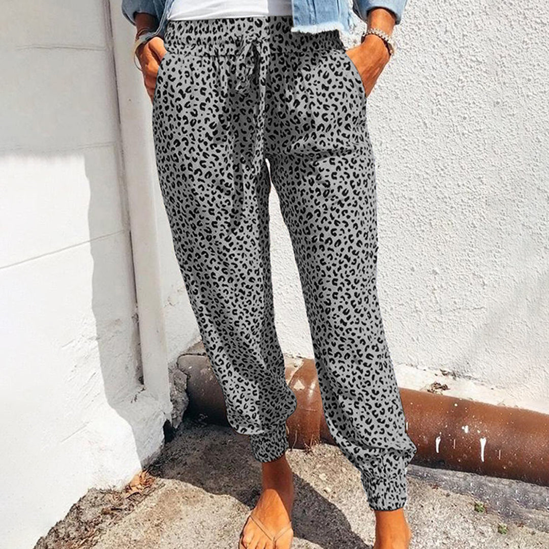 Bequeme Sweatpants Tiermuster Baummwolle Locker