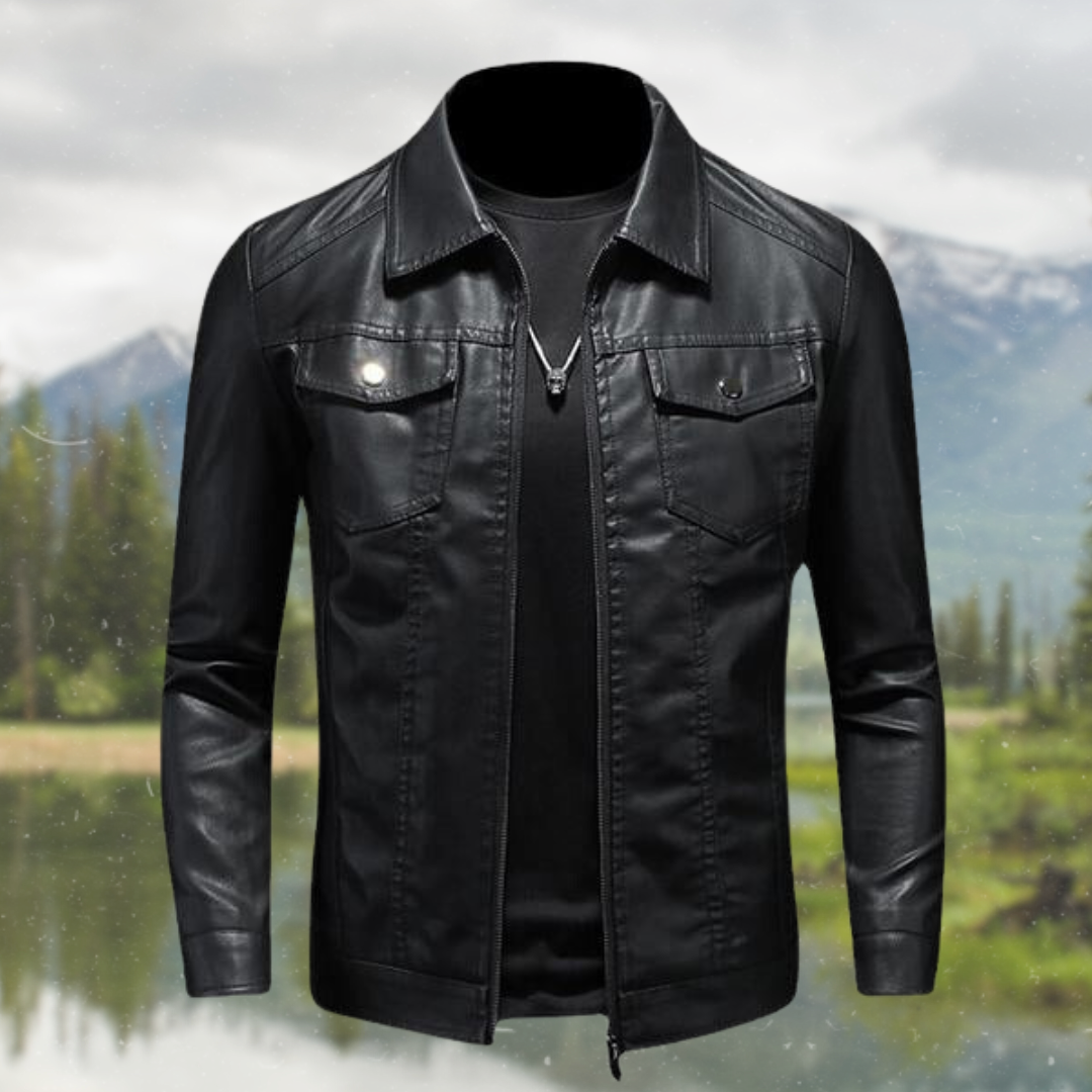 Lederjacke Trendy Moderner Style