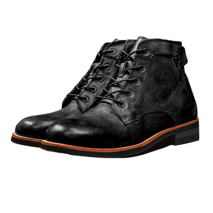 Herren Lederschuhe Elegant Schwarz