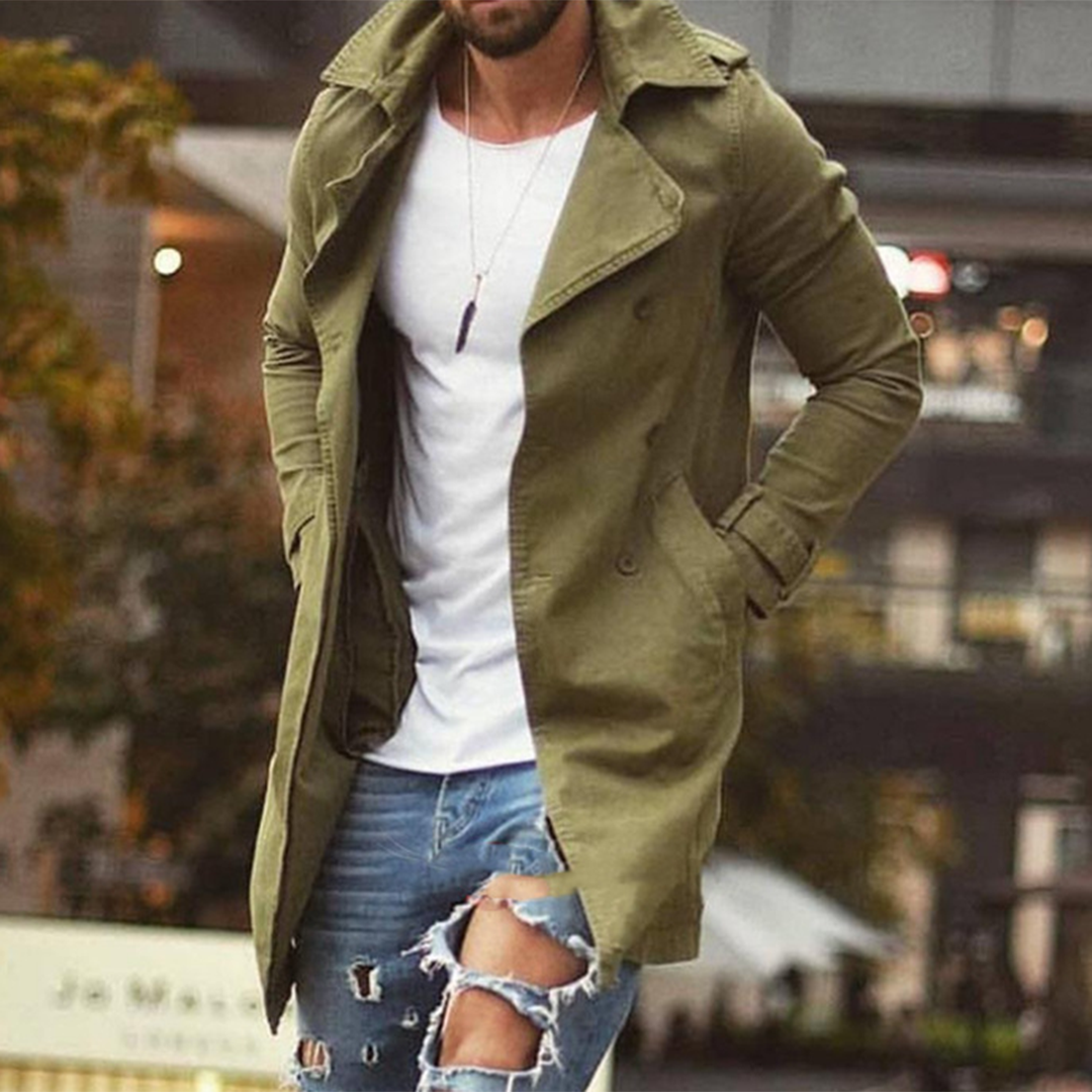 Herren Winterjacke Lang Elegant