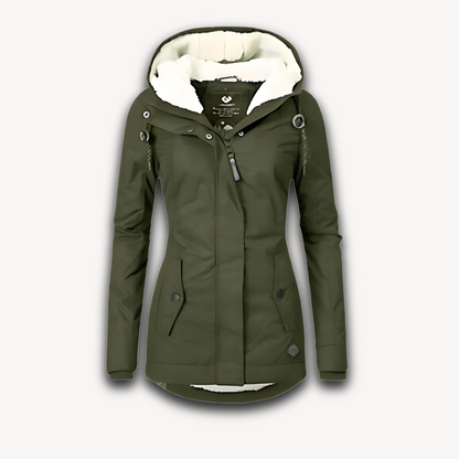Damen Winterjacke Wasserdicht mit Kunstfellfutter