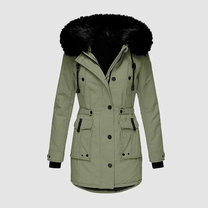 Wasserdichte Damenwinterjacke Elegant Warm