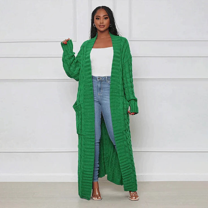 Langer Cardigan Damen Klassisch Winter