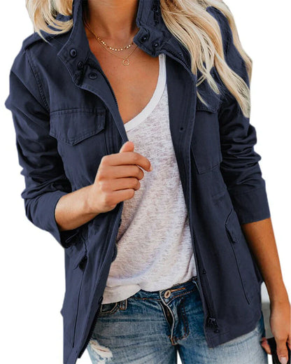 Damenjacke Modern mit Reißverschluss und Taschen