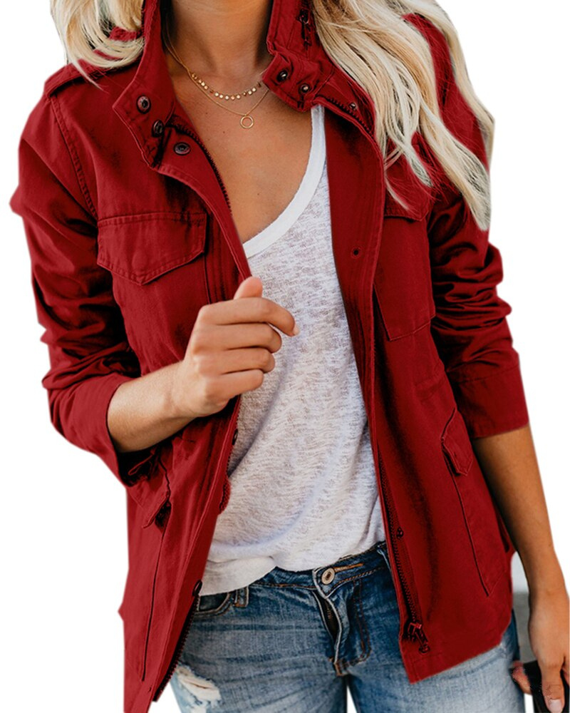 Praktische Übergangsjacke mit vielen Taschen