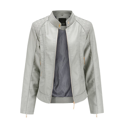 Elegante Lederjacke Damen Schwarz Lederschutz