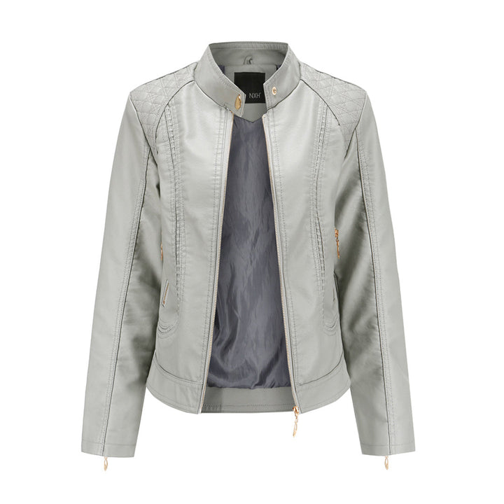 Elegante Lederjacke Damen Schwarz Lederschutz