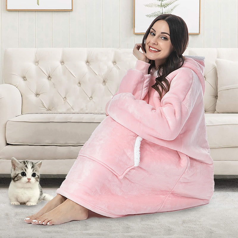 Große Damen Pullover Oversize Kapuze