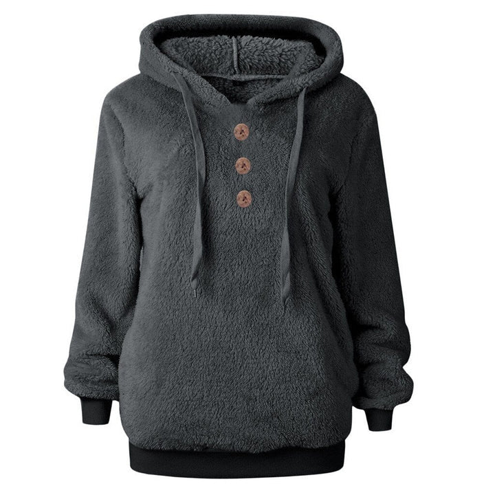 Damen Fleece Sweatshirt Kapuze Weich